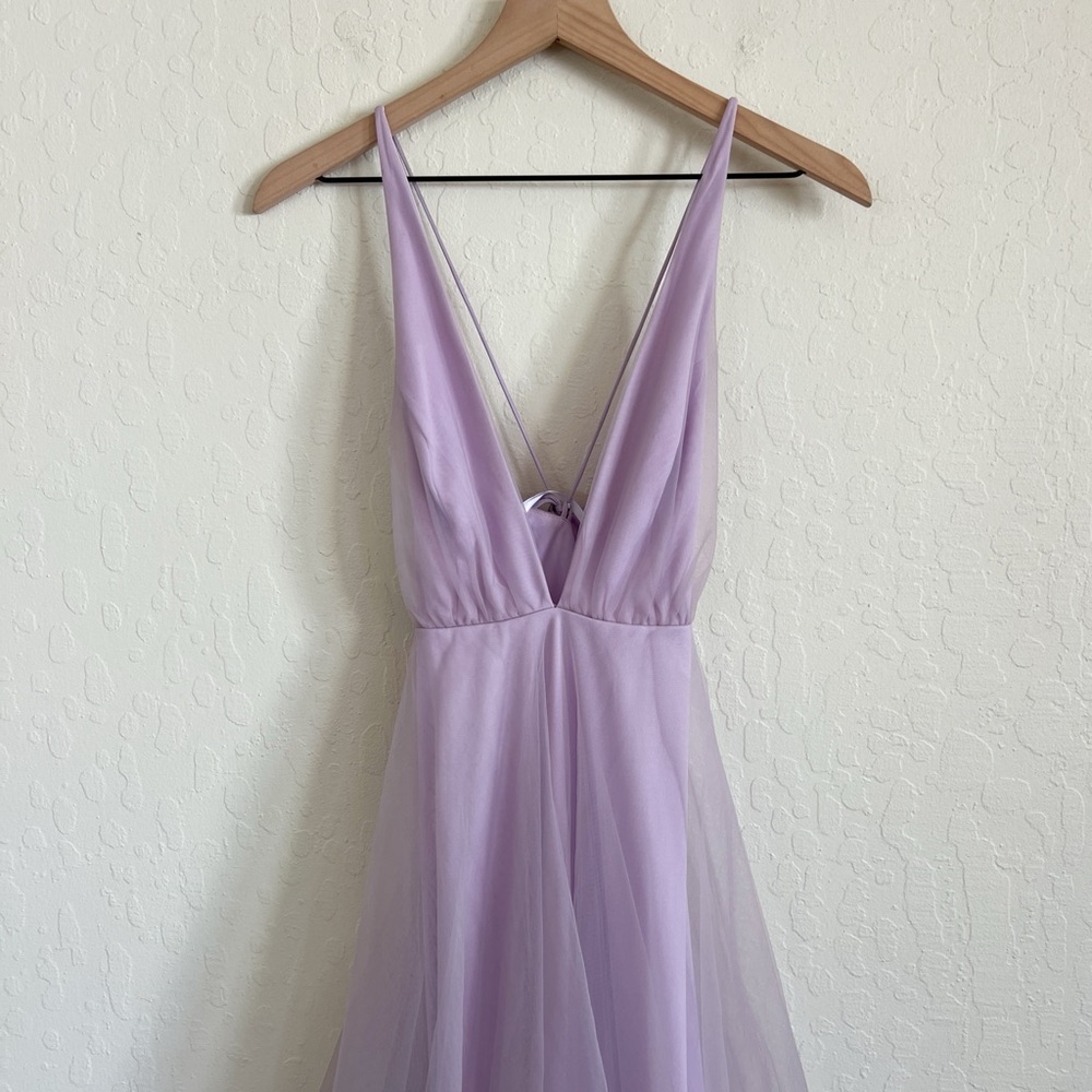 Hello Molly Blush Pink Tulle Midi Dress - Picture 6 of 9